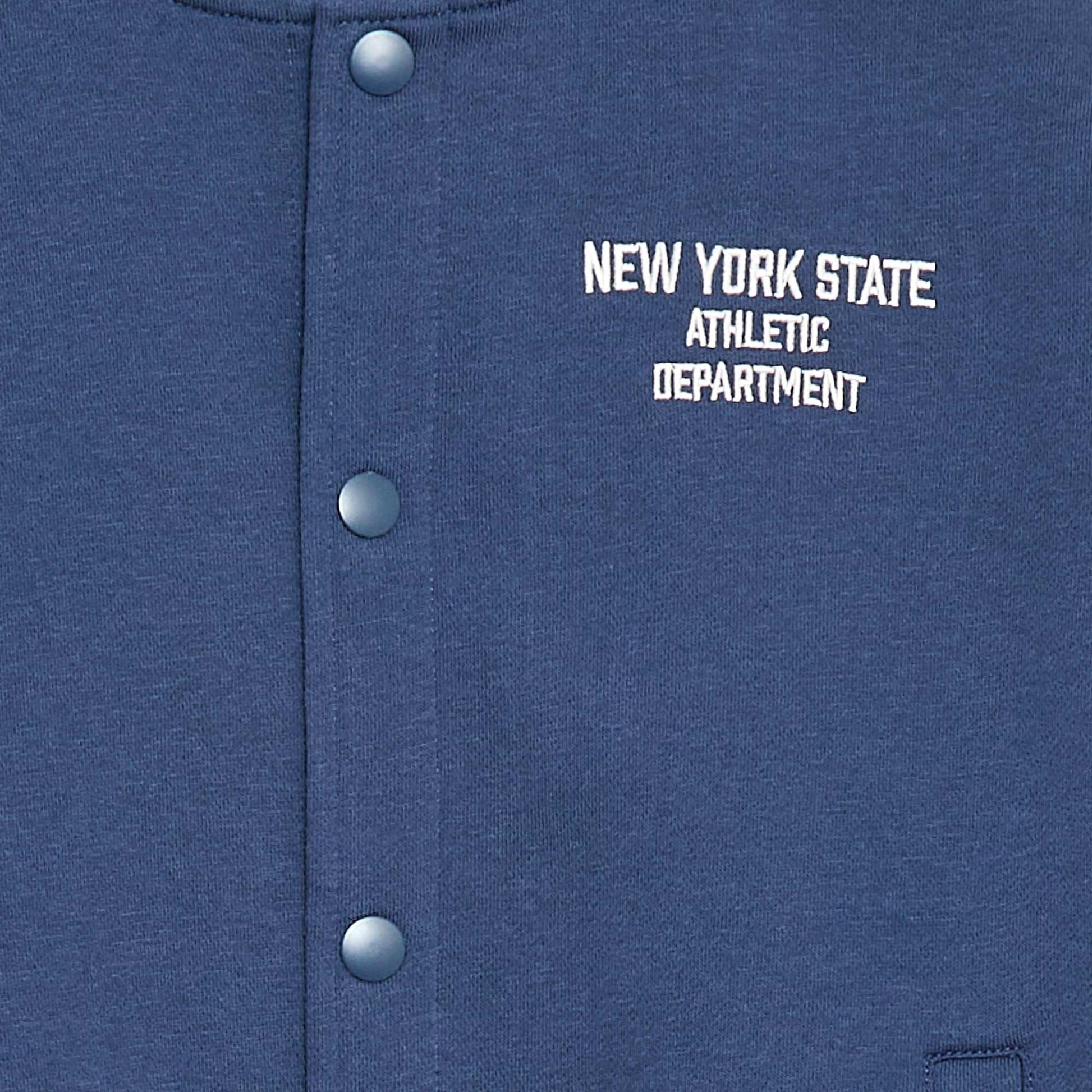 Veste esprit universitaire à manches longues BLEU
