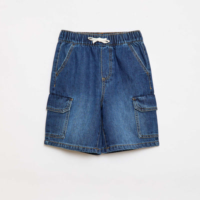Bermuda en jean multipoche BLEU