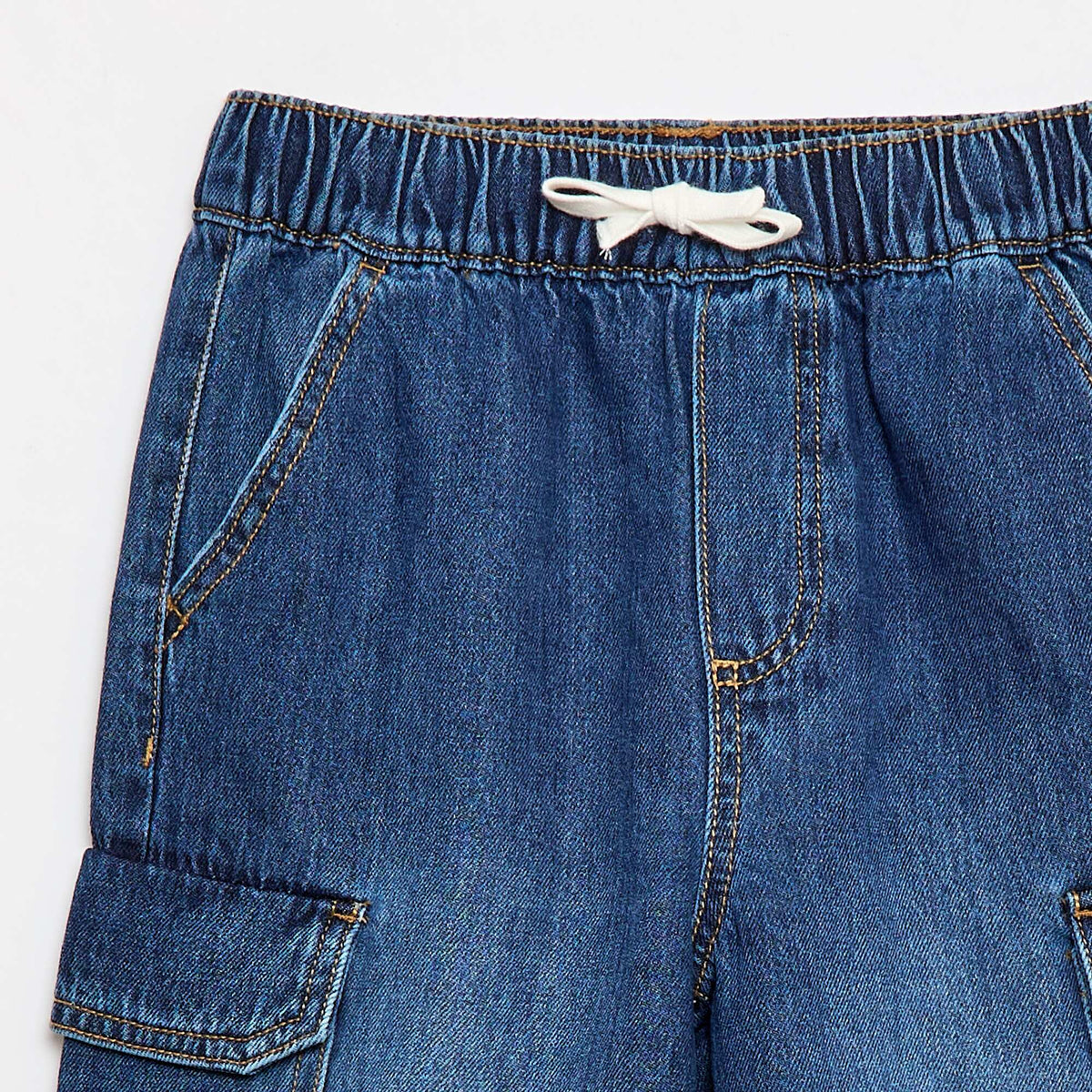 Bermuda en jean multipoche BLEU