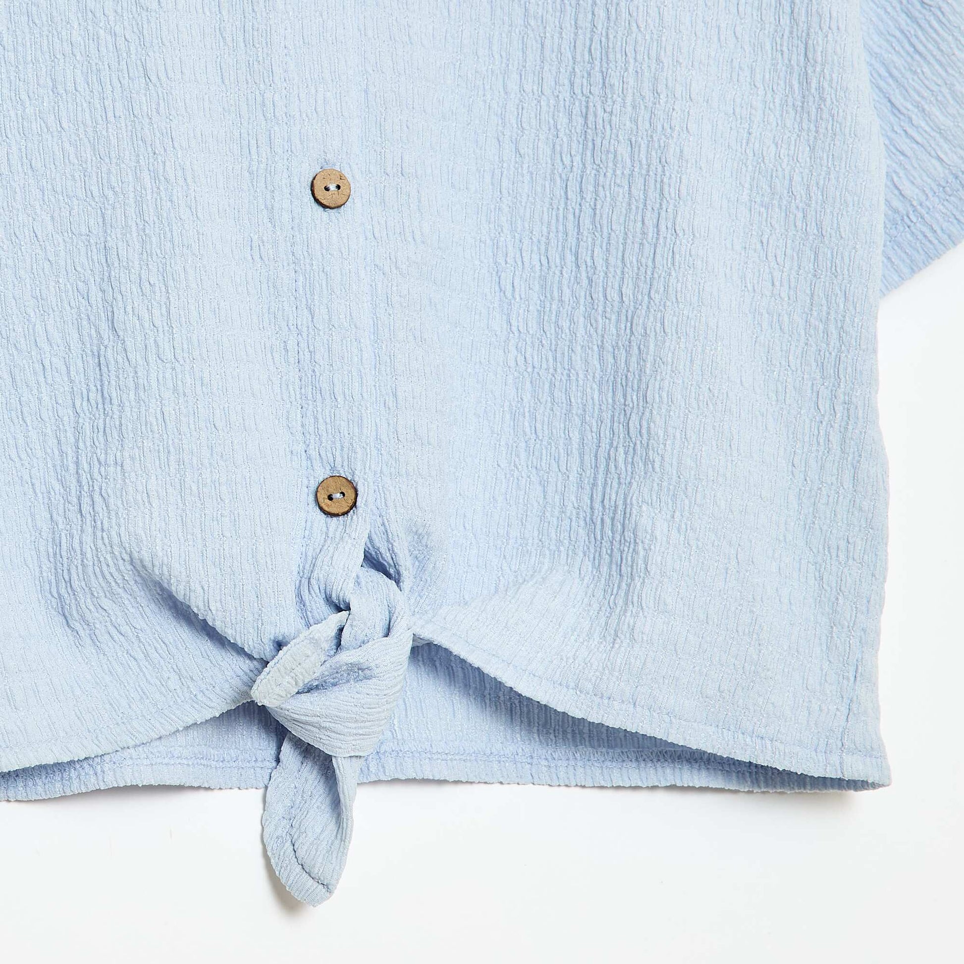 Ensemble 2 pièces chemise + pantalon large BLEU