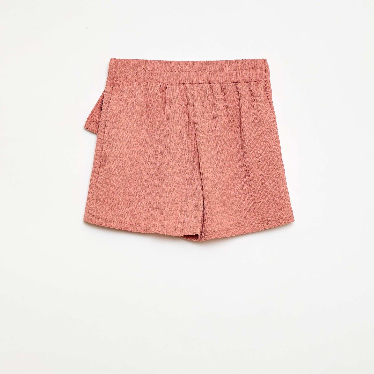 Jupe-short courte en maille légère unie VIEUX ROSE