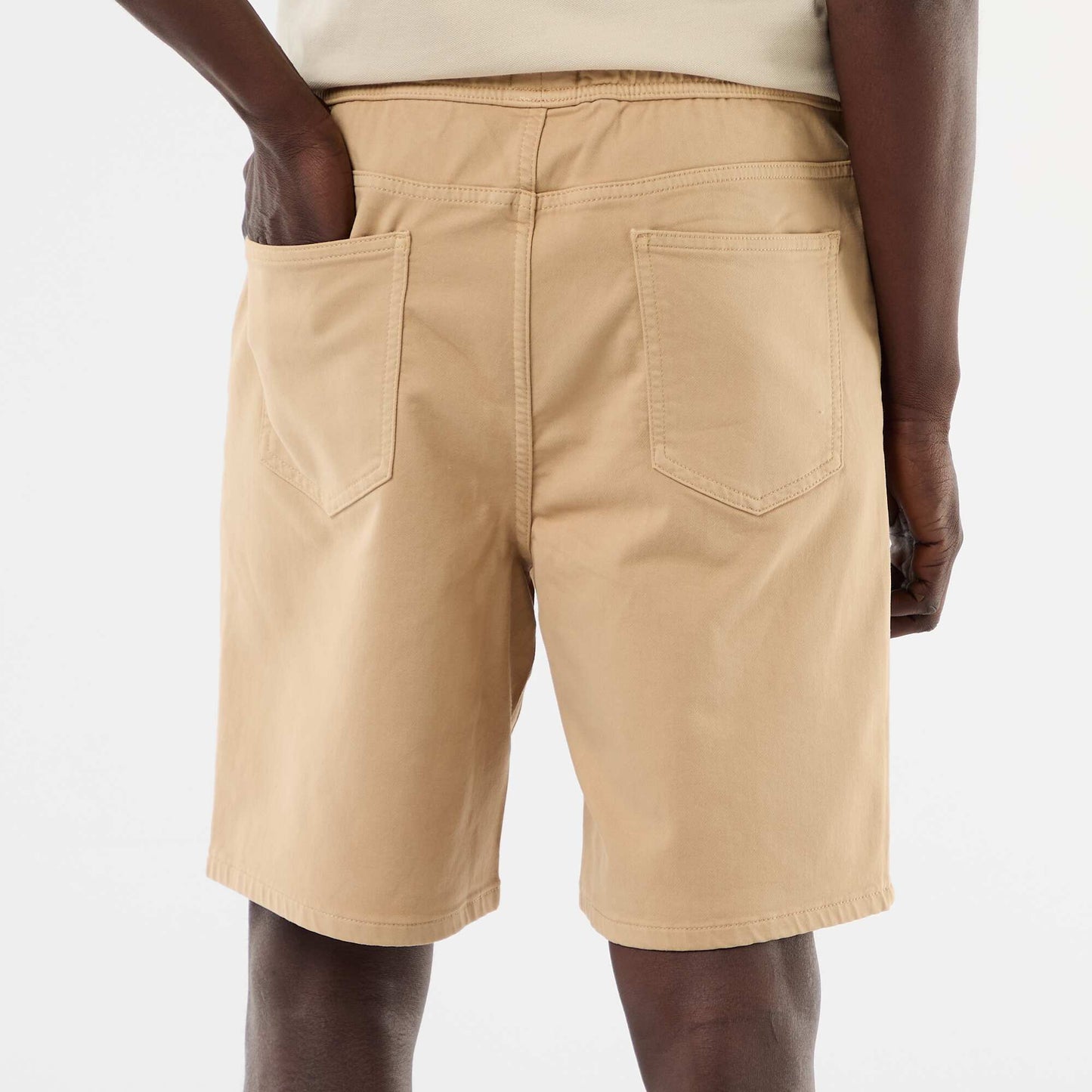 Bermuda léger avec cordons de serrage BEIGE