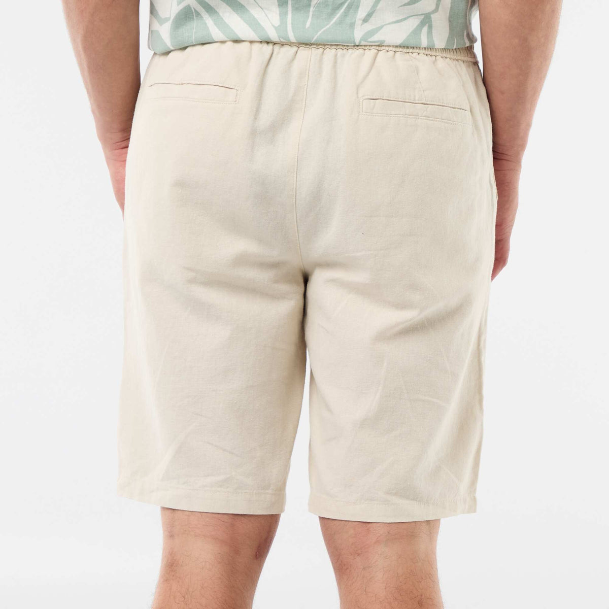 Bermuda en lin mélangé BEIGE