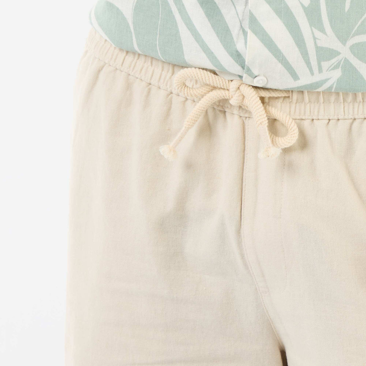Bermuda en lin mélangé BEIGE