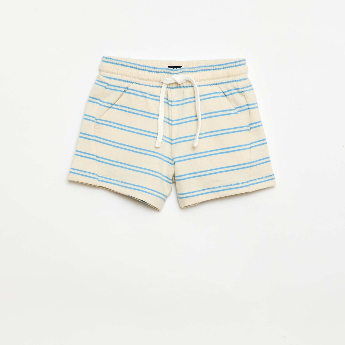 Short en molleton non gratté BLANC