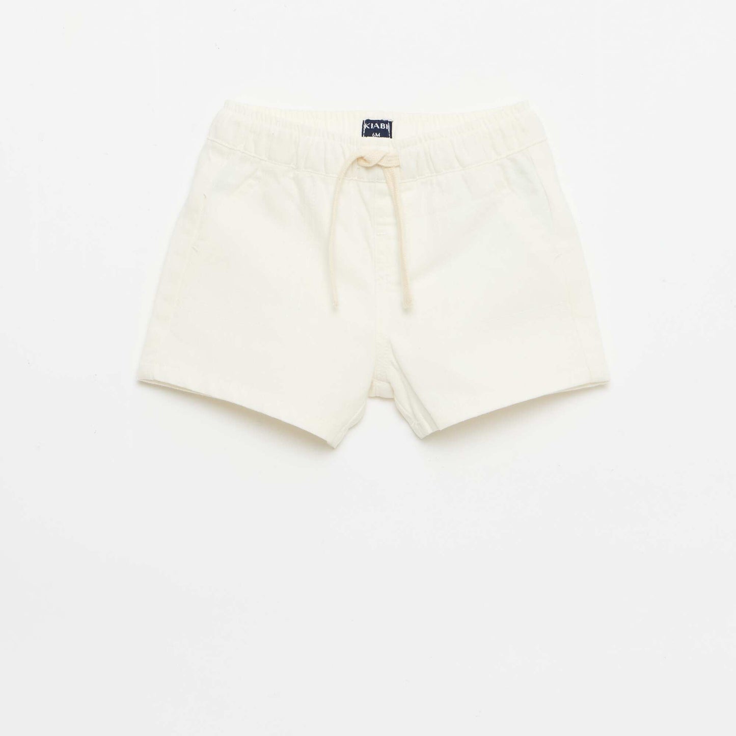 Short uni denim BLANC