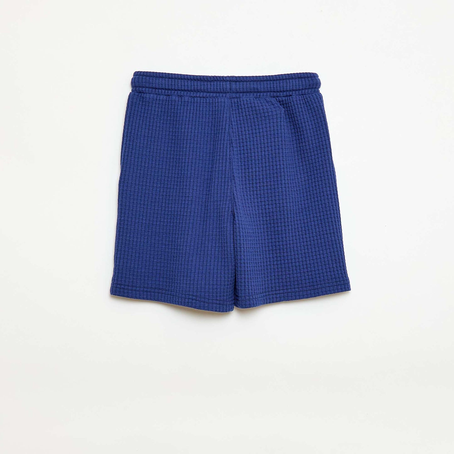 Short en maille gaufrée BLEU