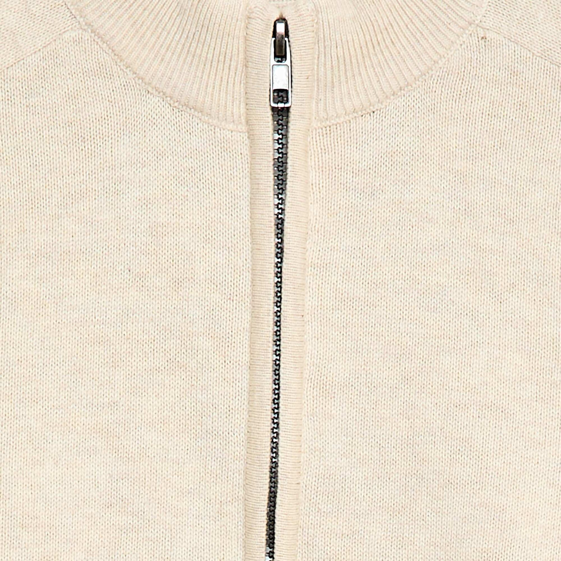 Gilet zippé à col montant BEIGE