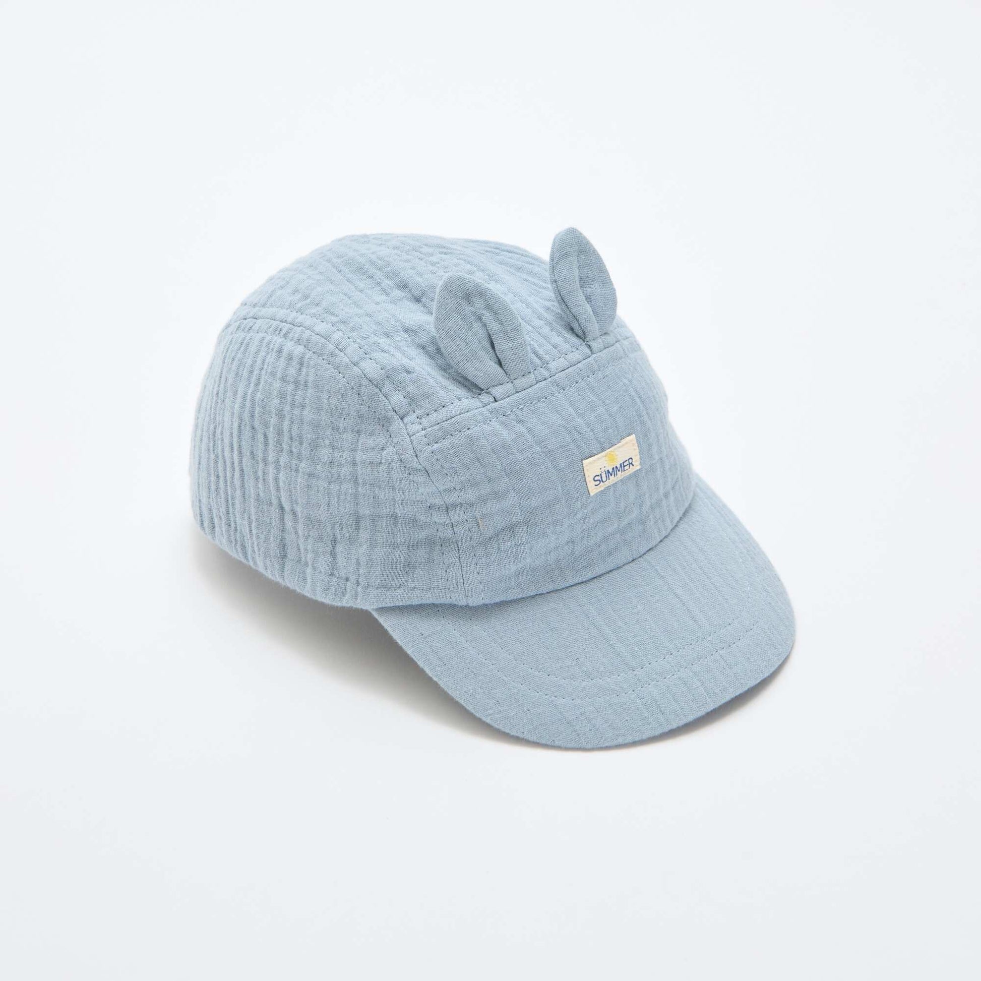 Casquette en gaze de coton BLEU