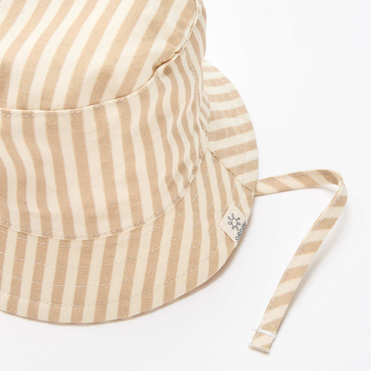 Bob rayé en coton BEIGE