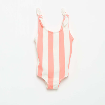 Maillot de bain 1 pièce avec nœuds aux épaules ORANGE