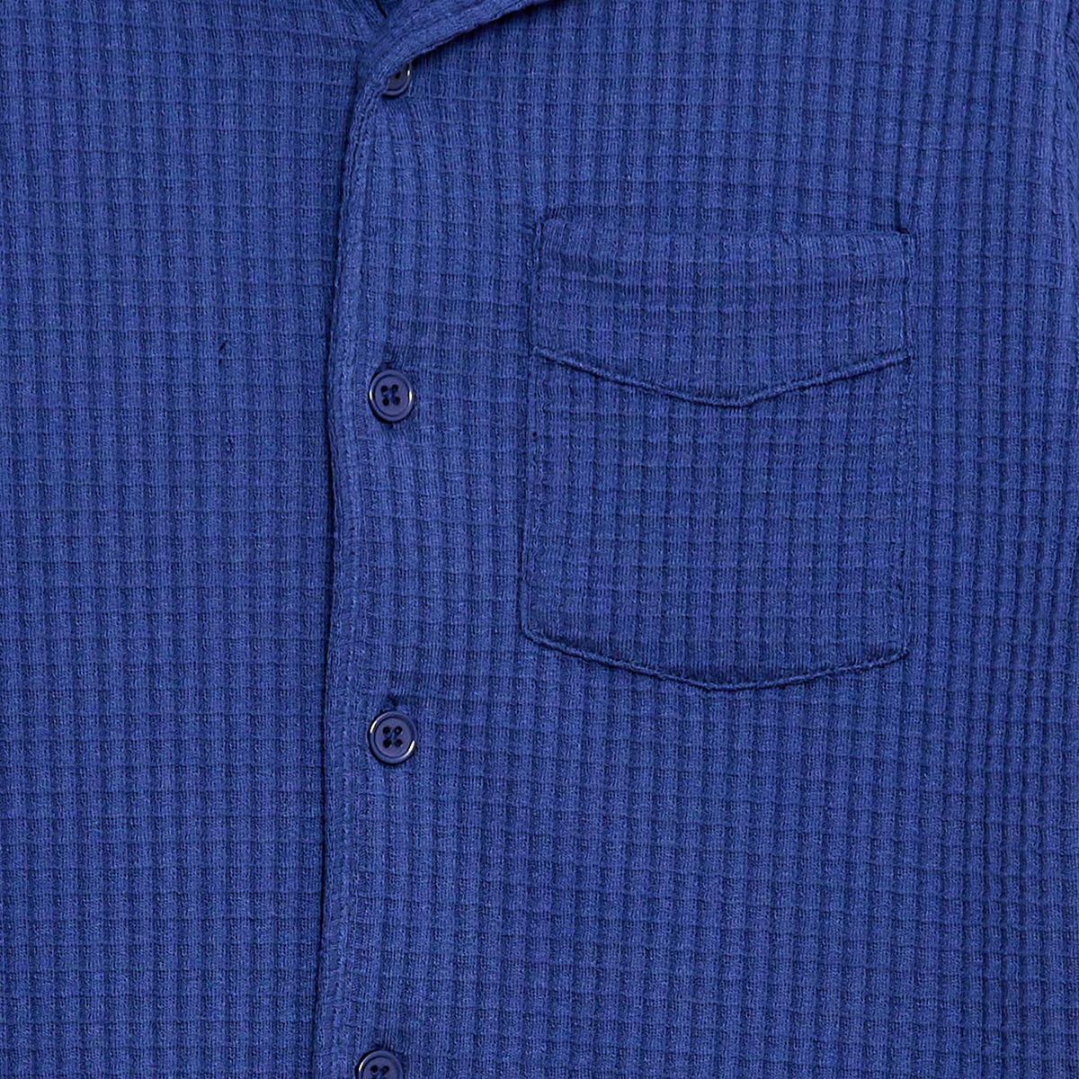 Chemise gaufrée unie BLEU