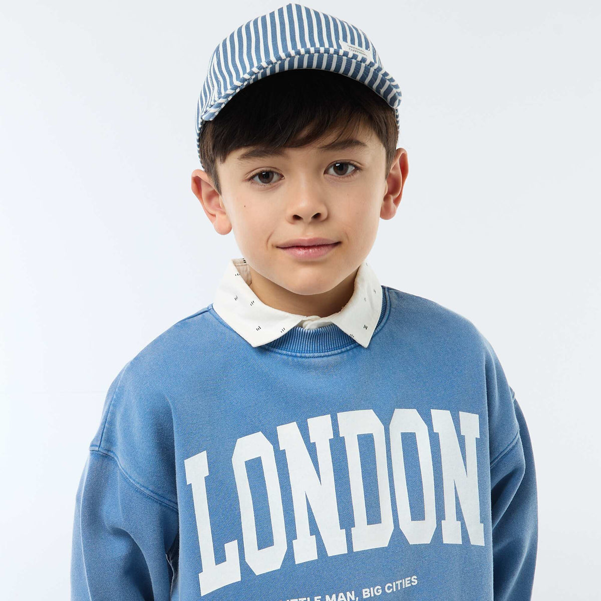 Casquette à rayures BLEU