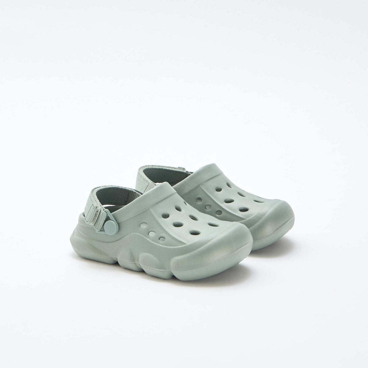 Mules fermées de plage unie VERT