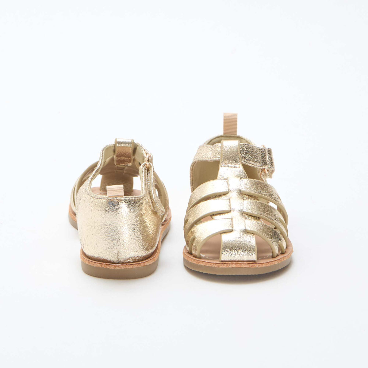 Sandales plates à brides fermées brillantes JAUNE