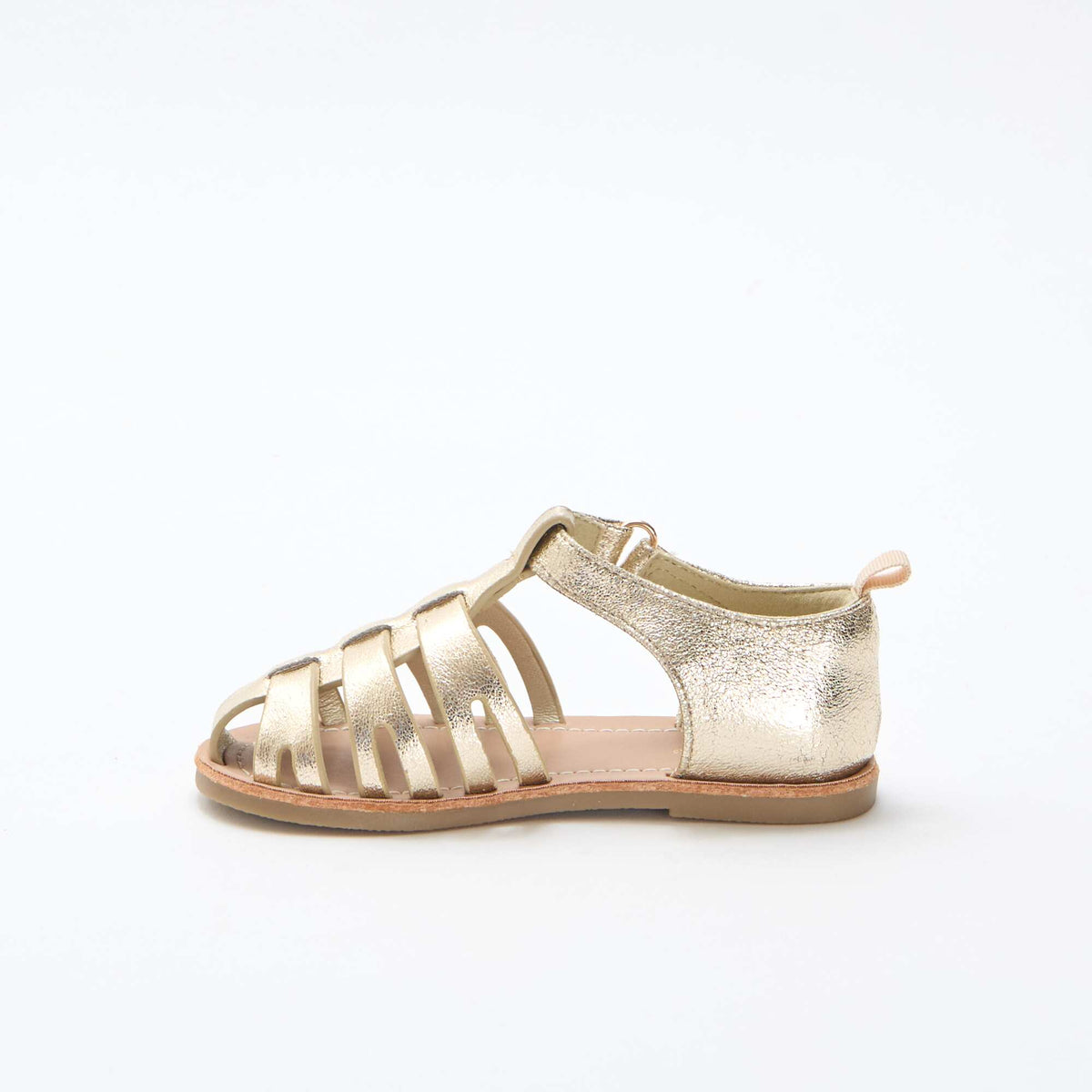 Sandales plates à brides fermées brillantes JAUNE