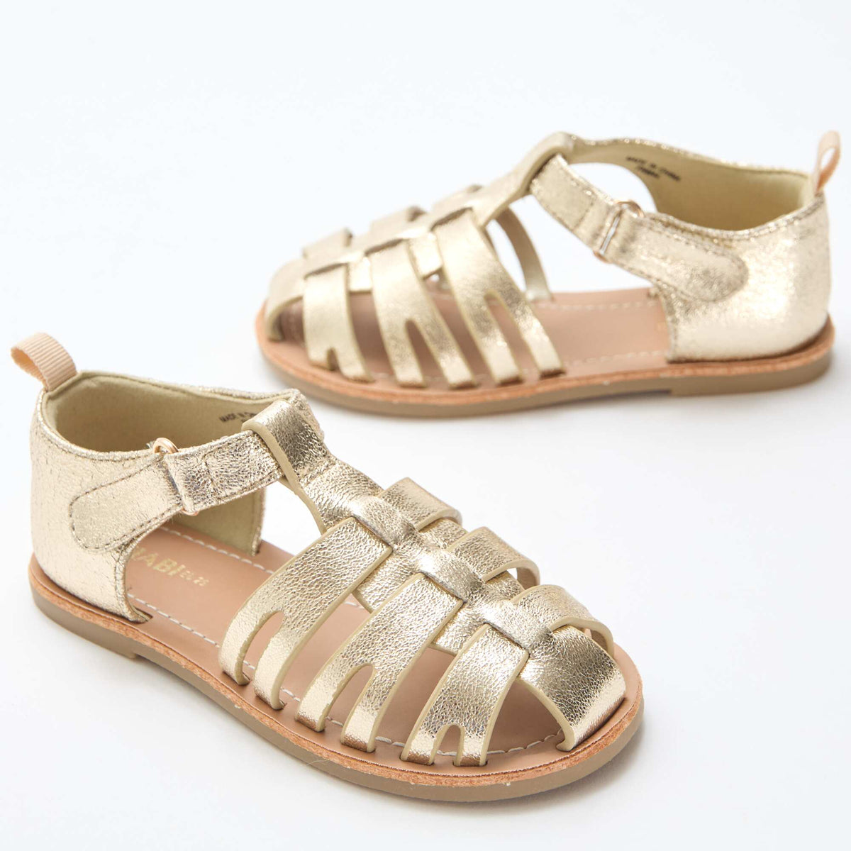 Sandales plates à brides fermées brillantes JAUNE