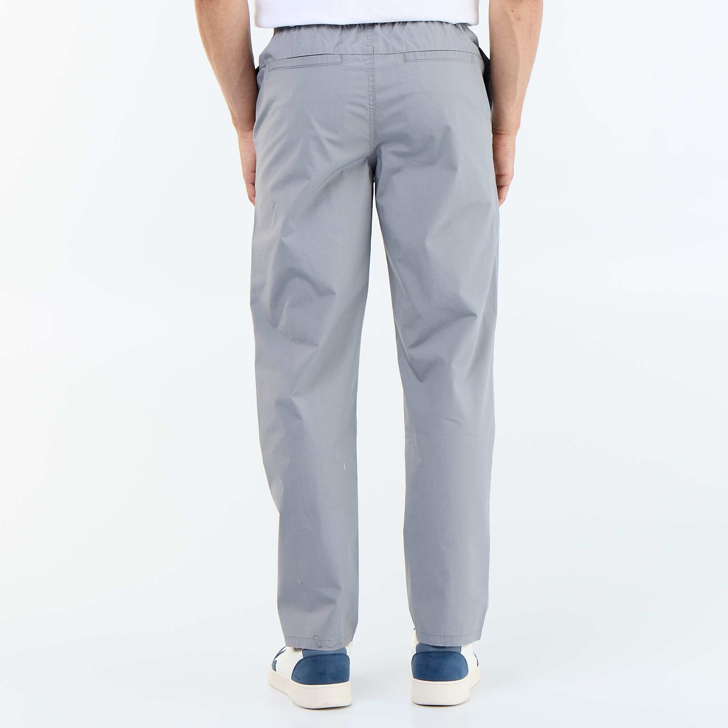 Pantalon de ville en popeline GRIS