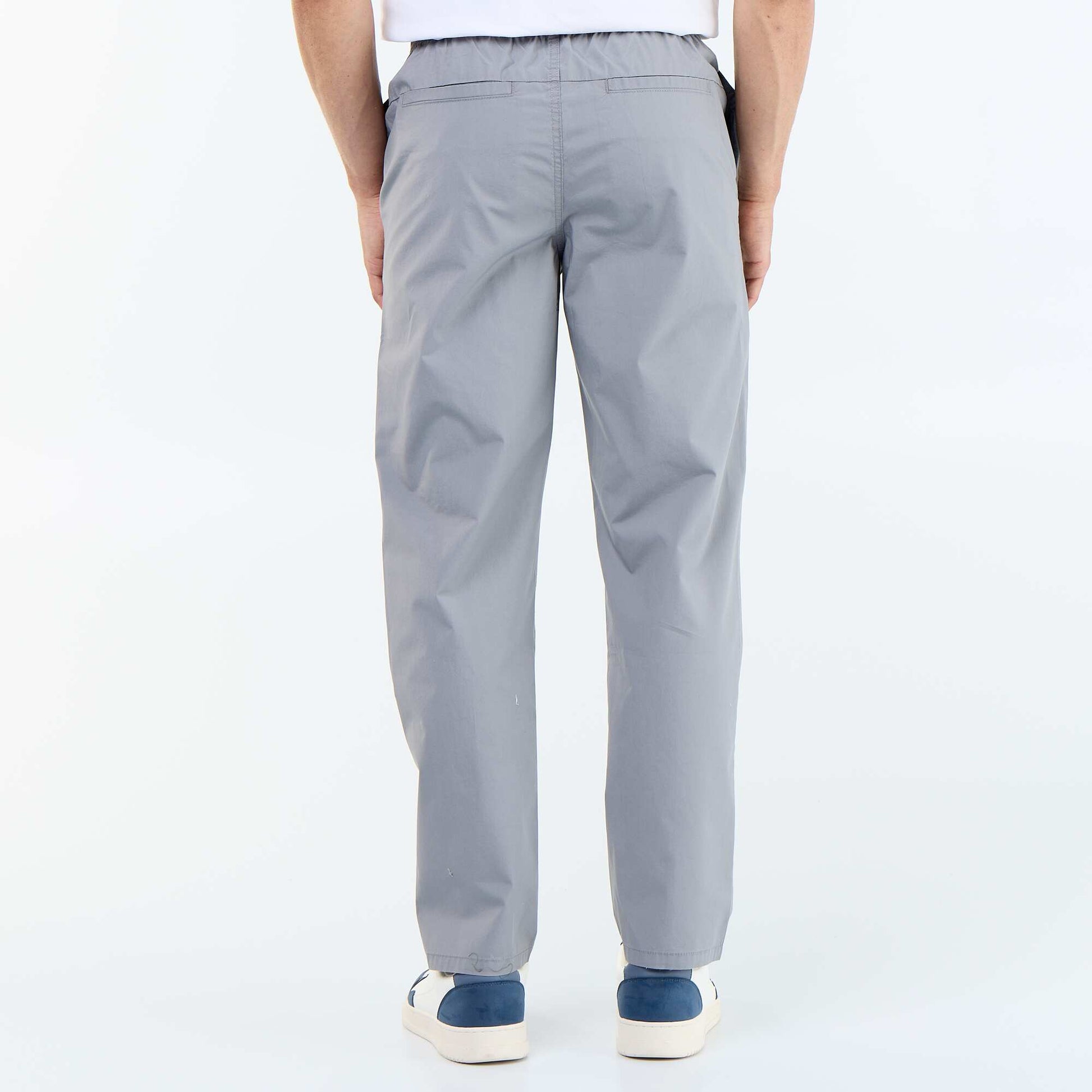 Pantalon de ville en popeline GRIS