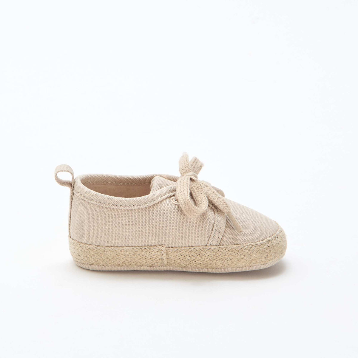 Baskets à lacets en tissu BEIGE