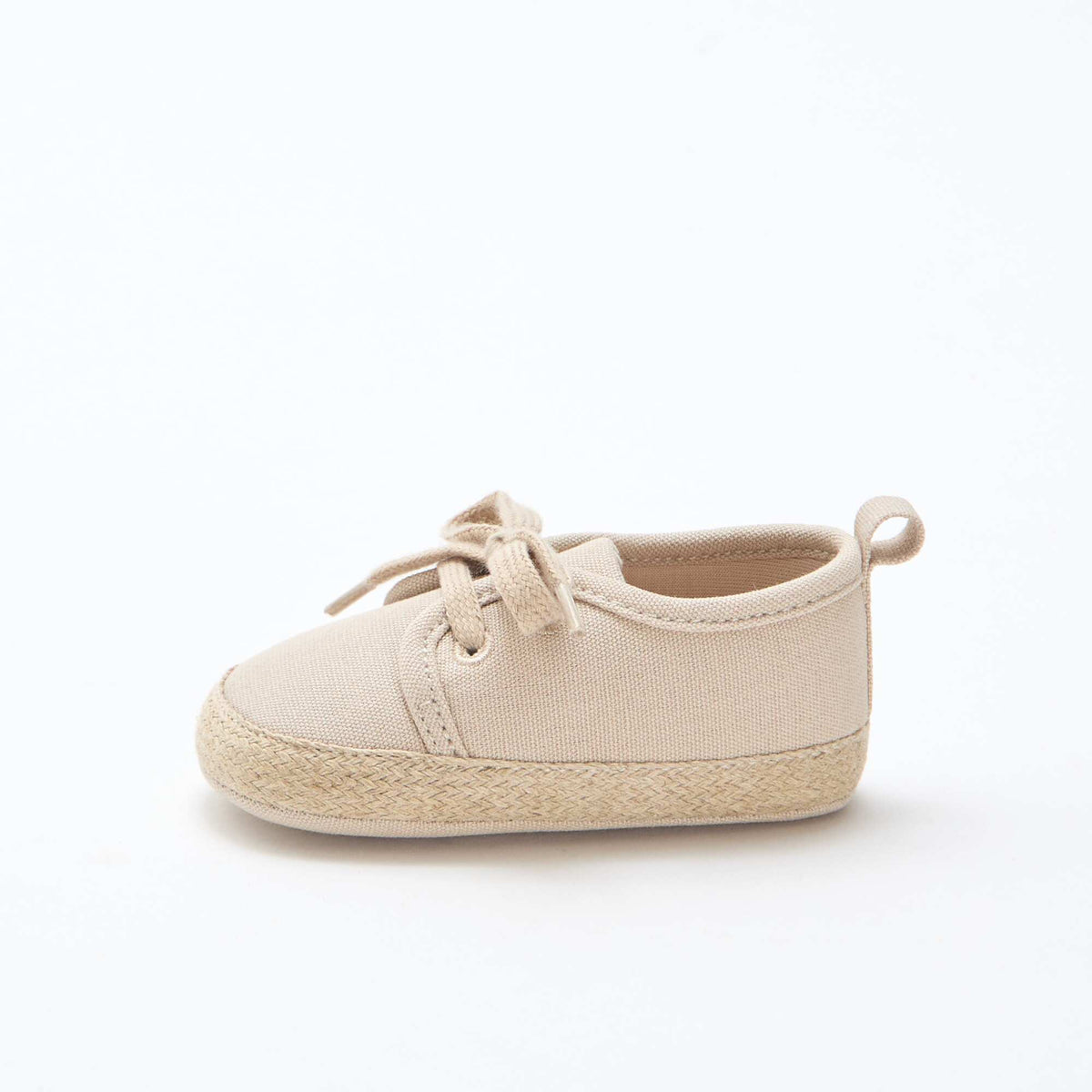 Baskets à lacets en tissu BEIGE