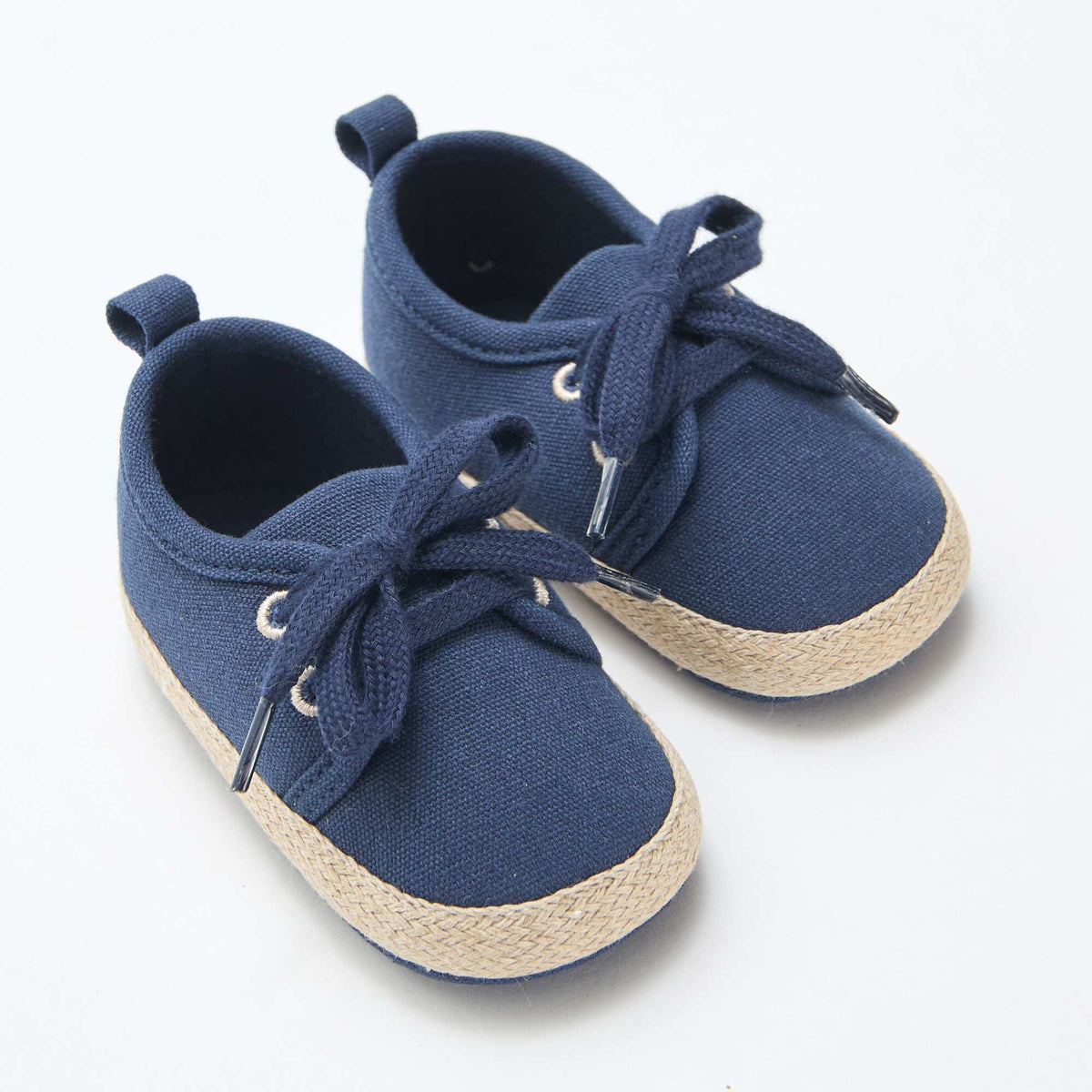 Baskets à lacets en tissu BLEU