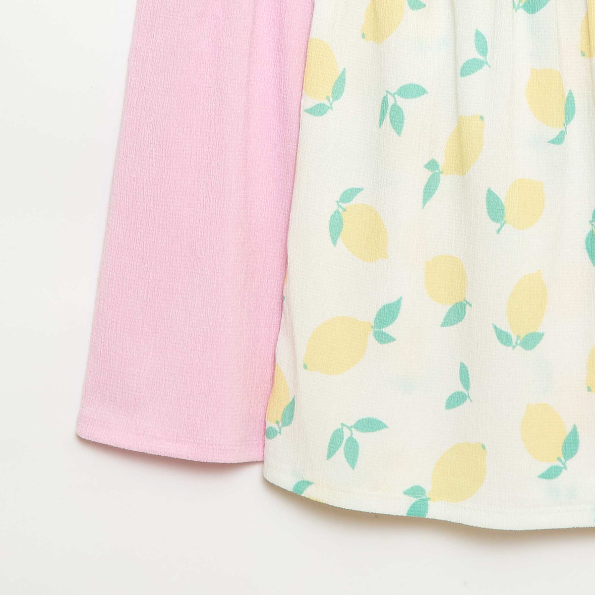 Lot de 2 robes en maille crêpée BLANC
