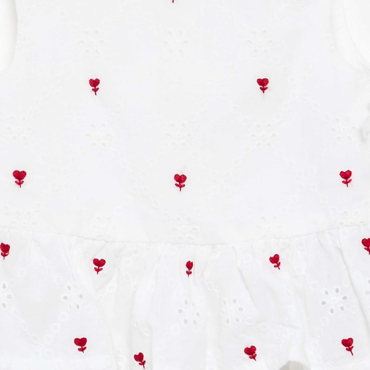 Blouse sans manches avec broderies BEIGE