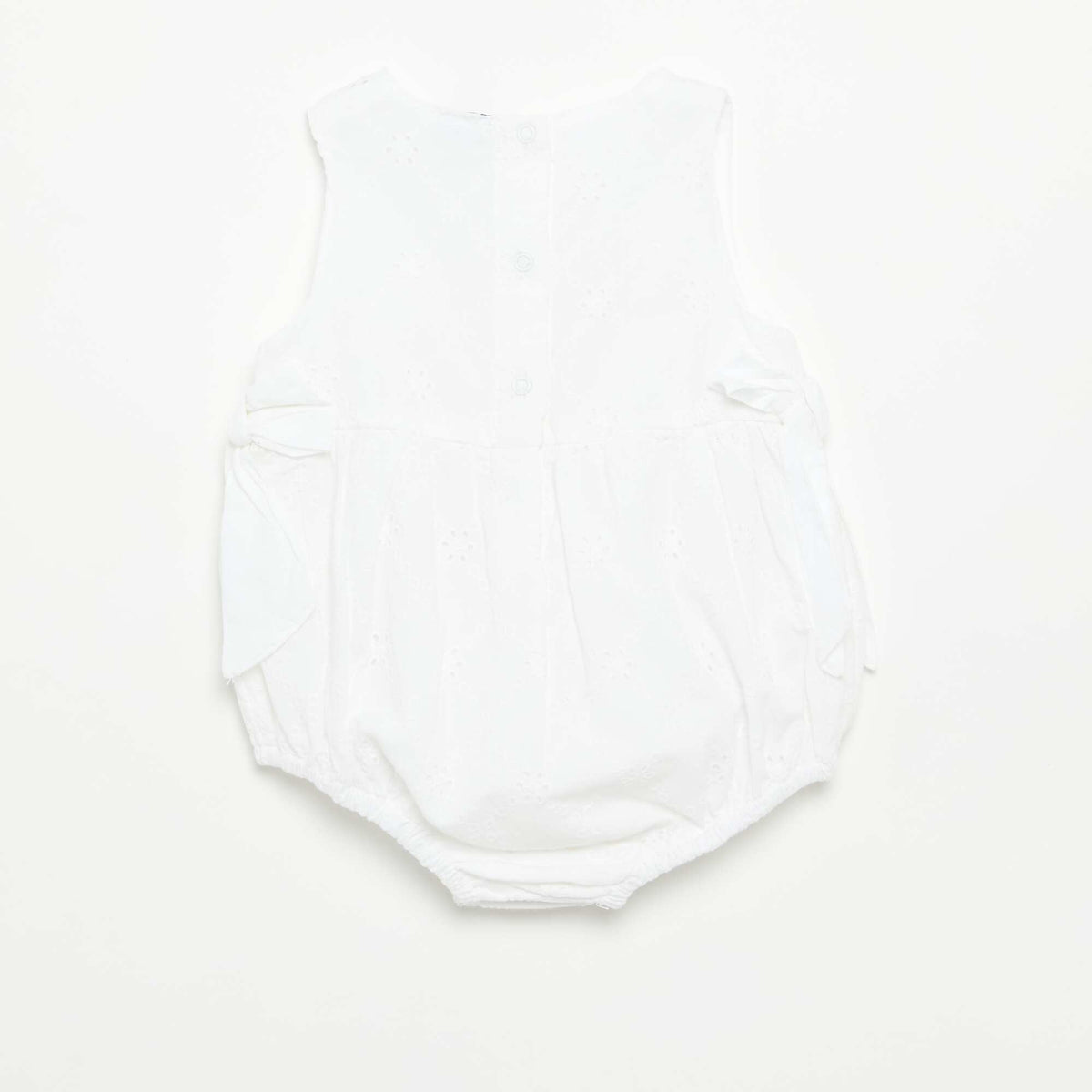 Barboteuse sans manches avec broderies BEIGE