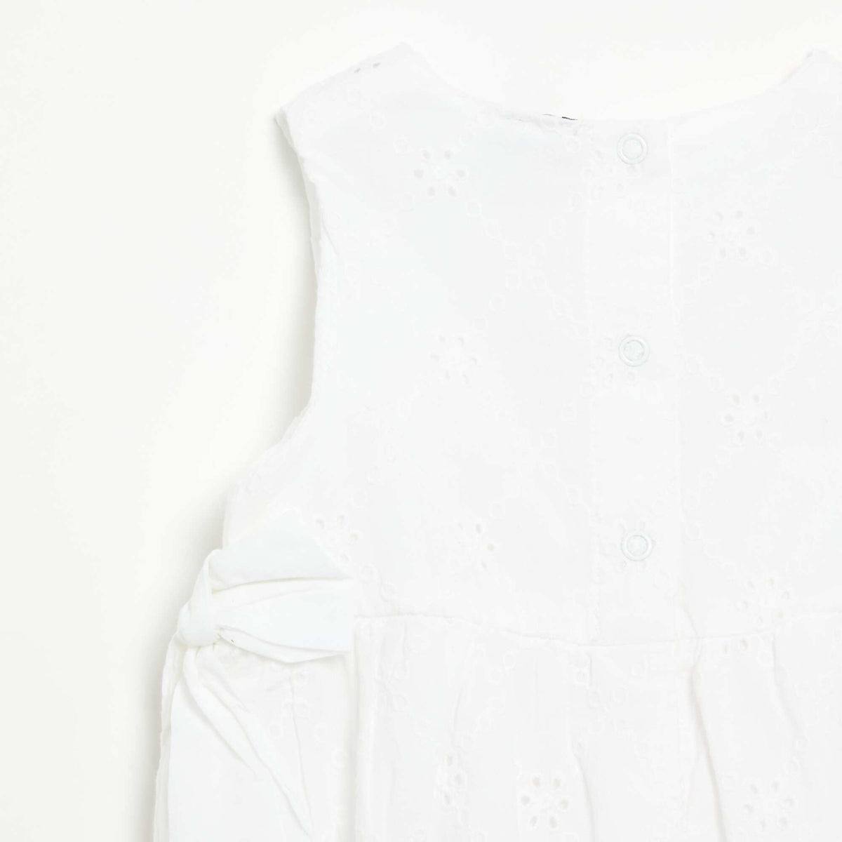 Barboteuse sans manches avec broderies BEIGE