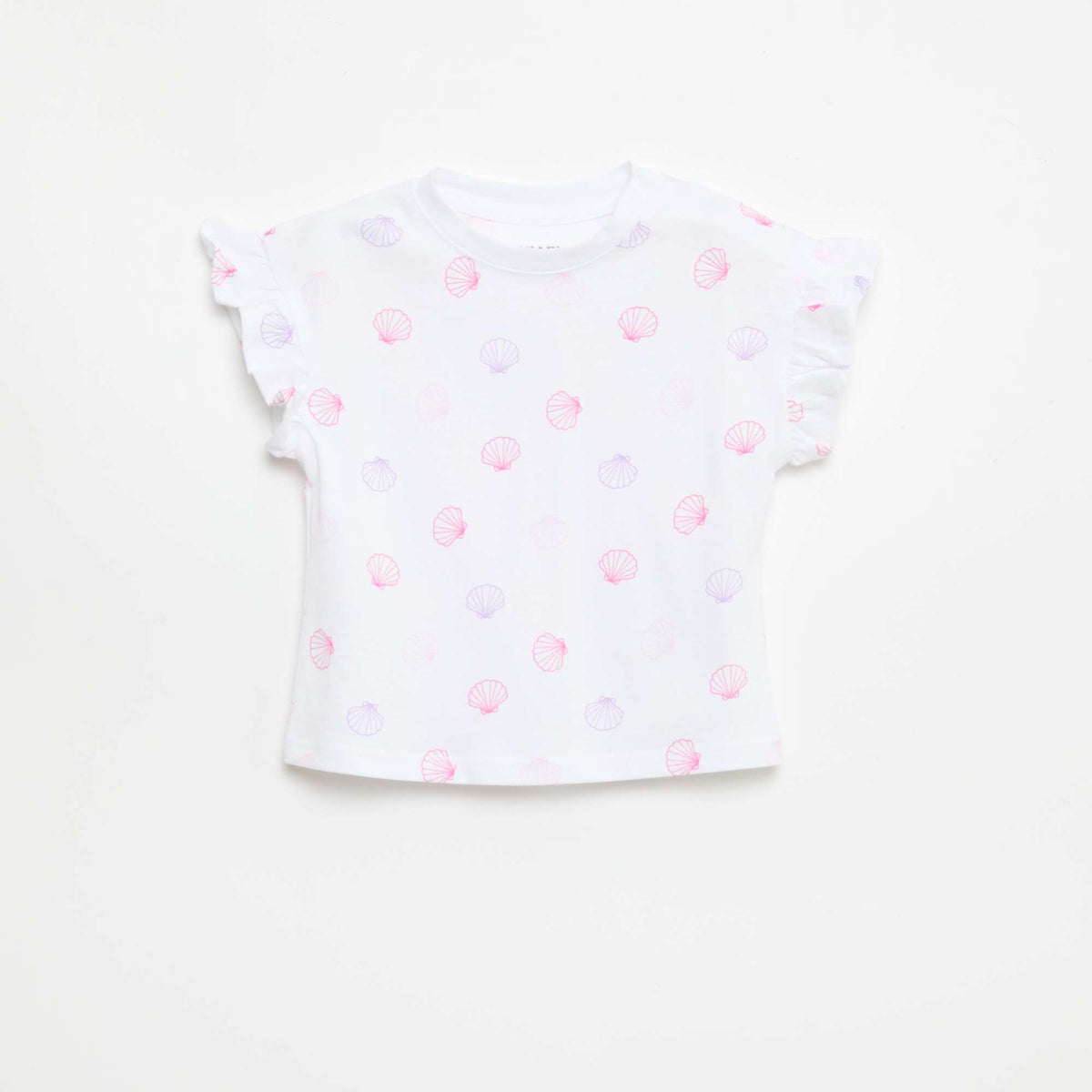 Lot de 2 T-shirts à manches courtes en jersey de coton BLANC