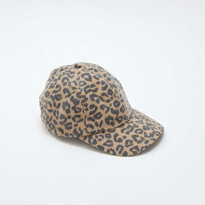 Casquette léopard en tissu MARRON