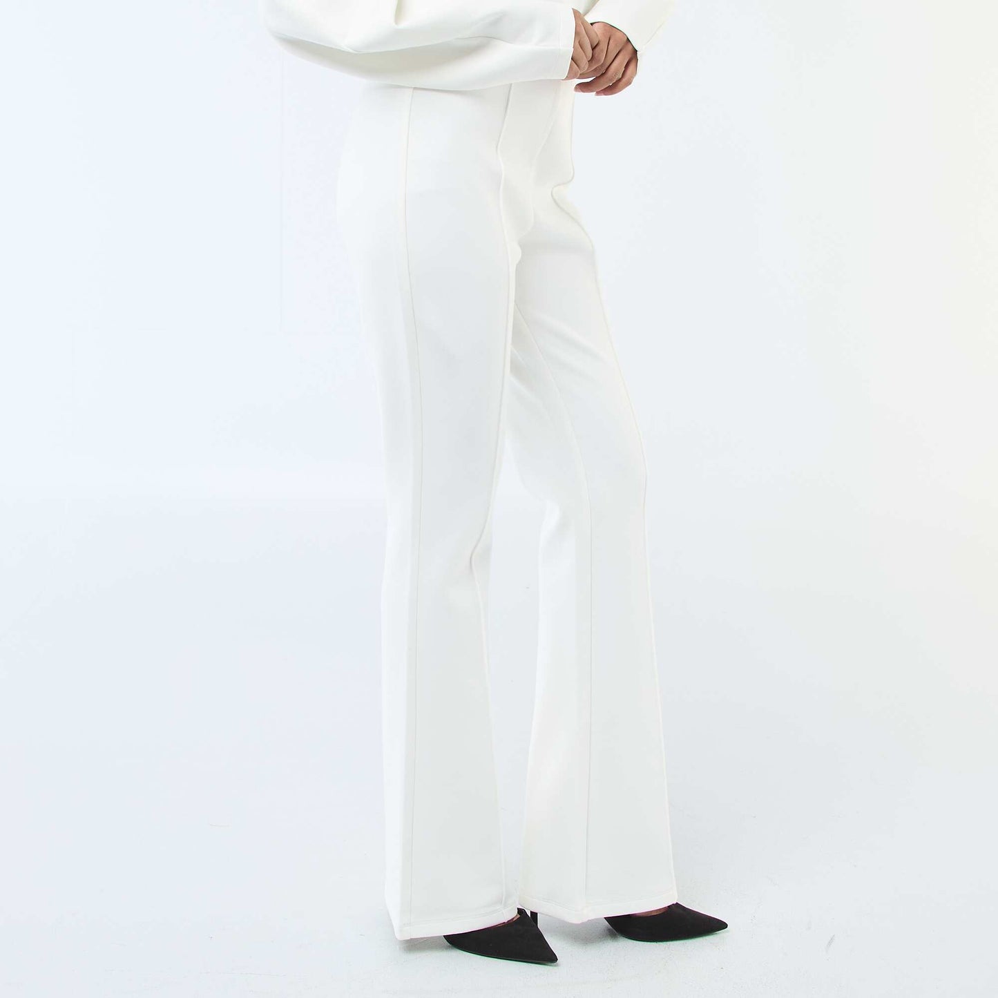 Pantalon large en molleton léger BLANC