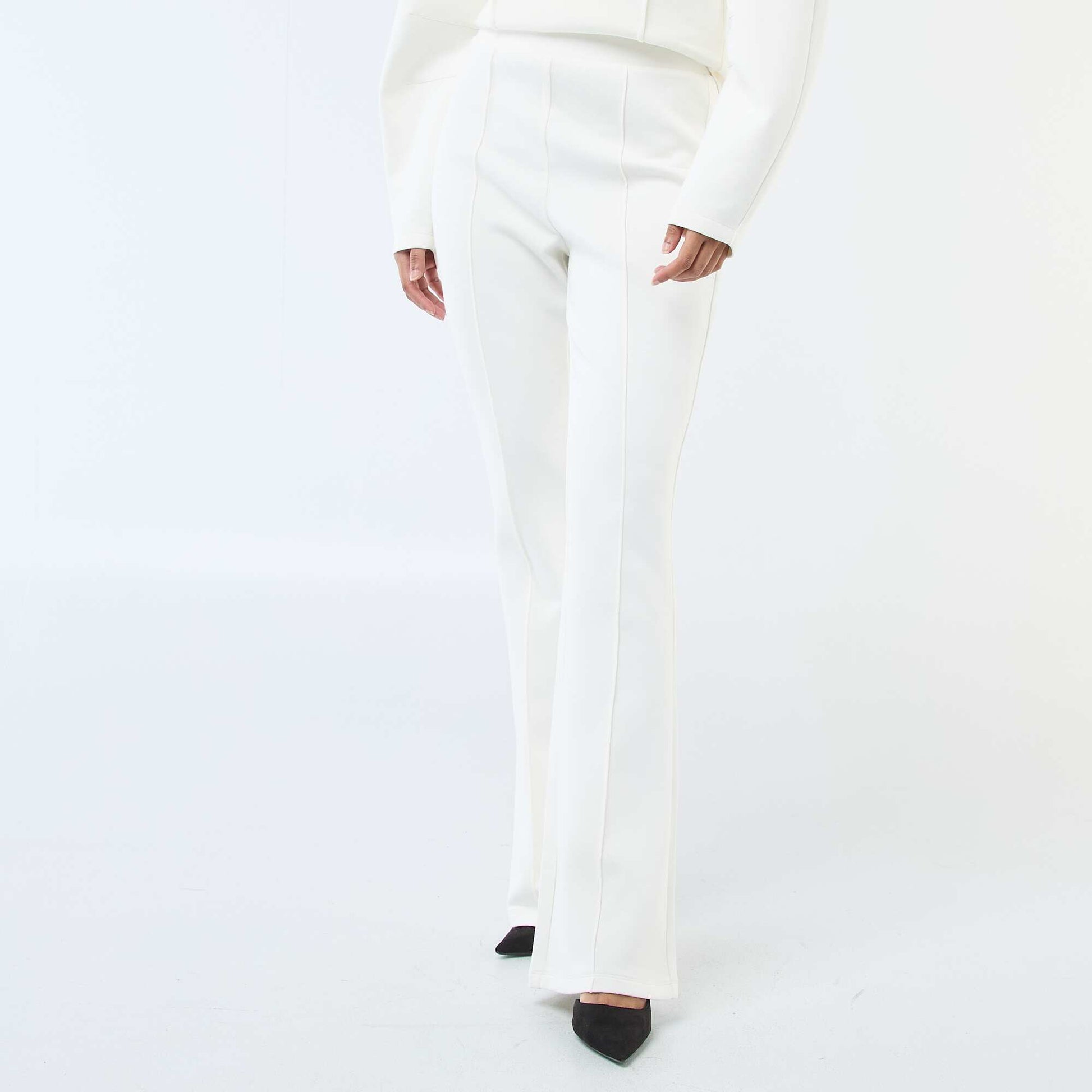 Pantalon large en molleton léger BLANC