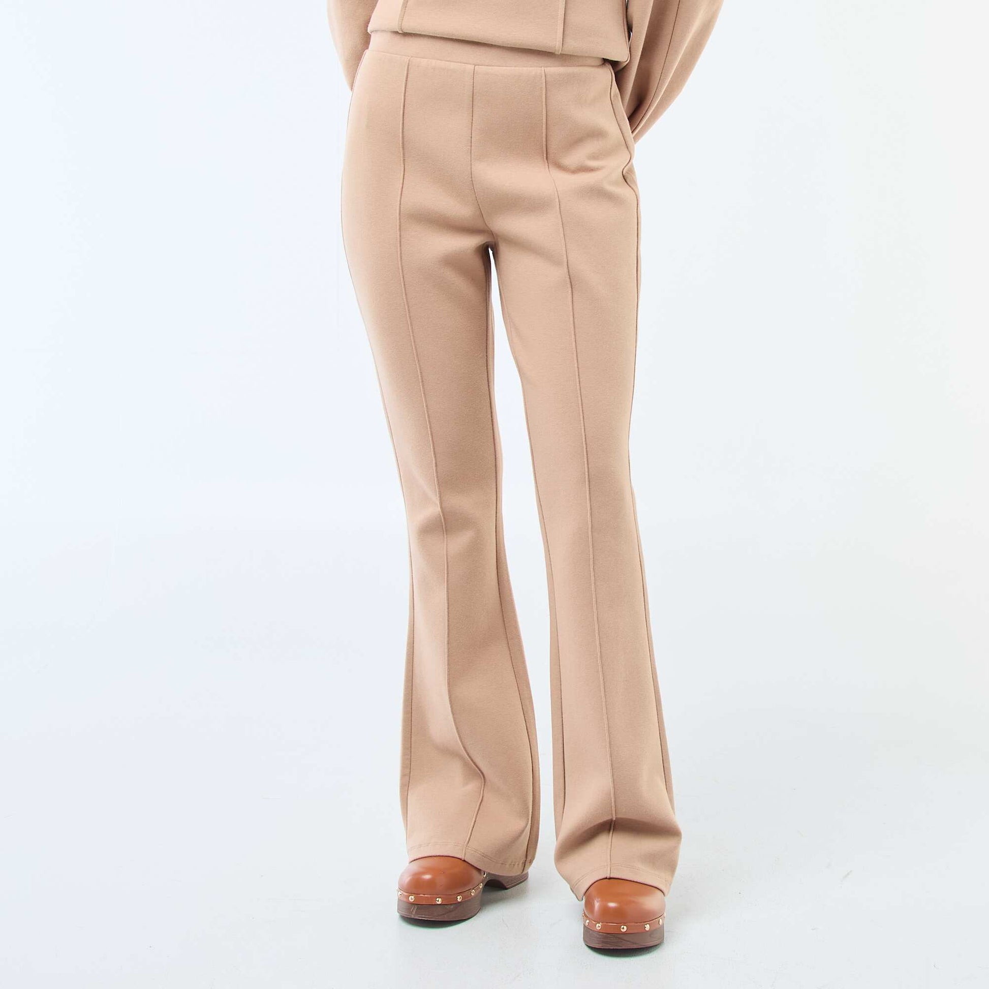 Pantalon large en molleton léger BEIGE