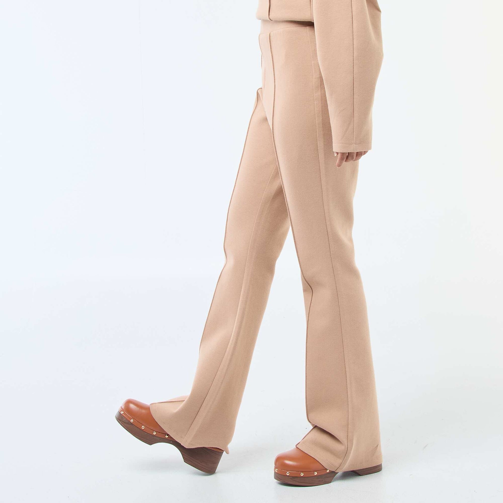 Pantalon large en molleton léger BEIGE