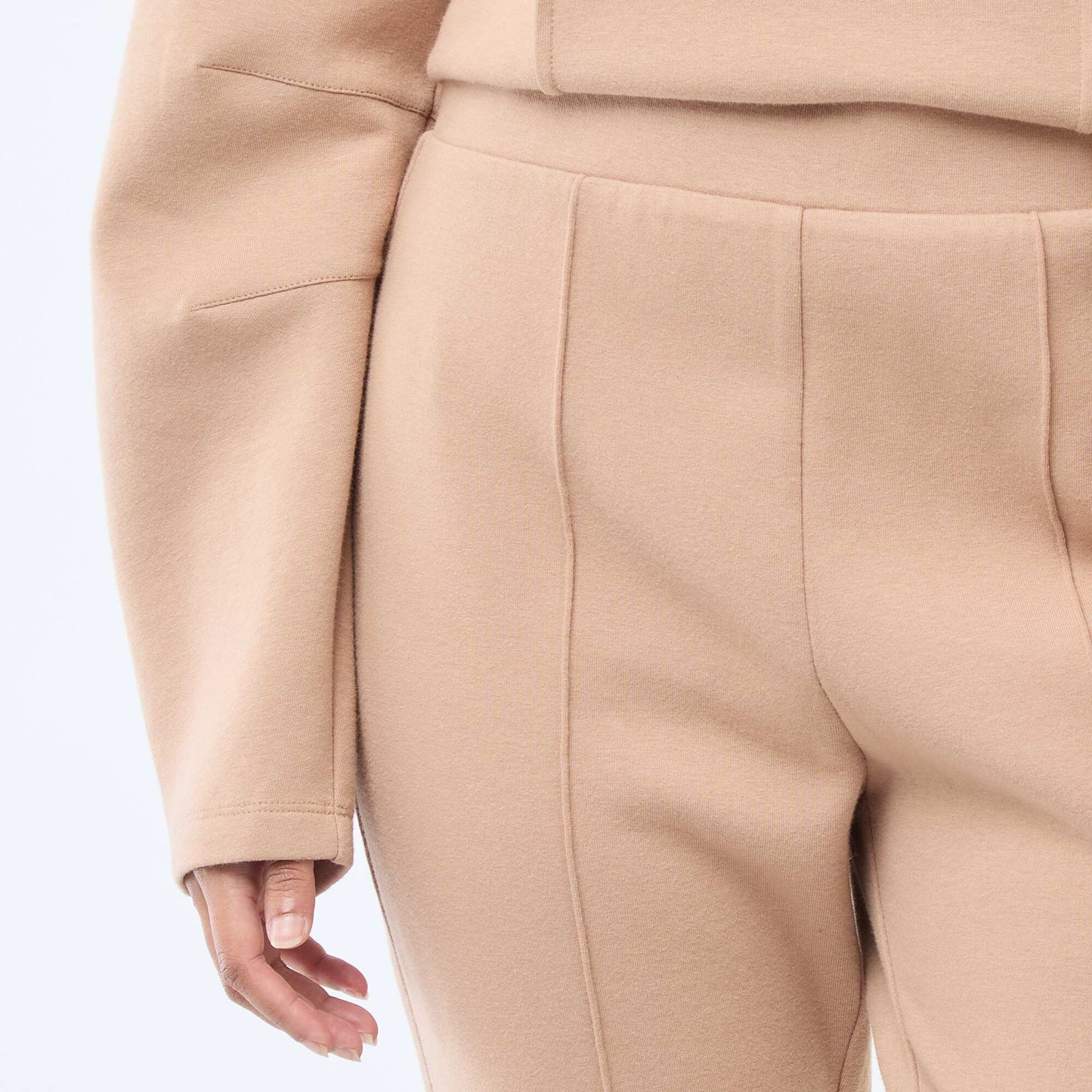 Pantalon large en molleton léger BEIGE