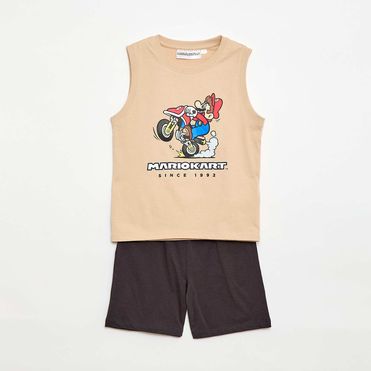 Pyjama short 'Mario Kart' short + t-shirt - 2 pièces BEIGE