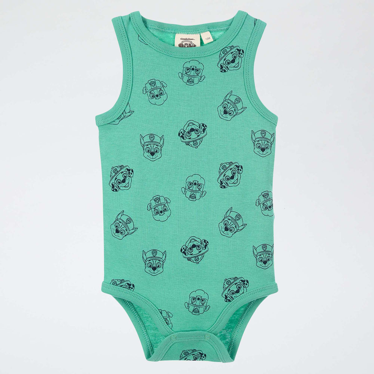 Lot de 2 bodies 'Pat patrouille' sans manches en coton VERT