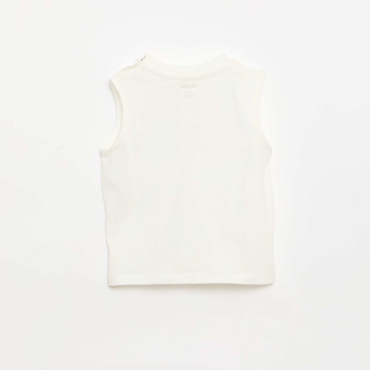 Débardeur en jersey de coton avec poche poitrine BLANC