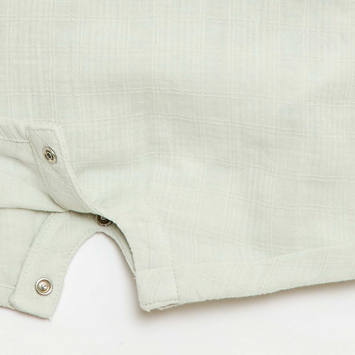 Combinaison short en double gaze de coton BLEU