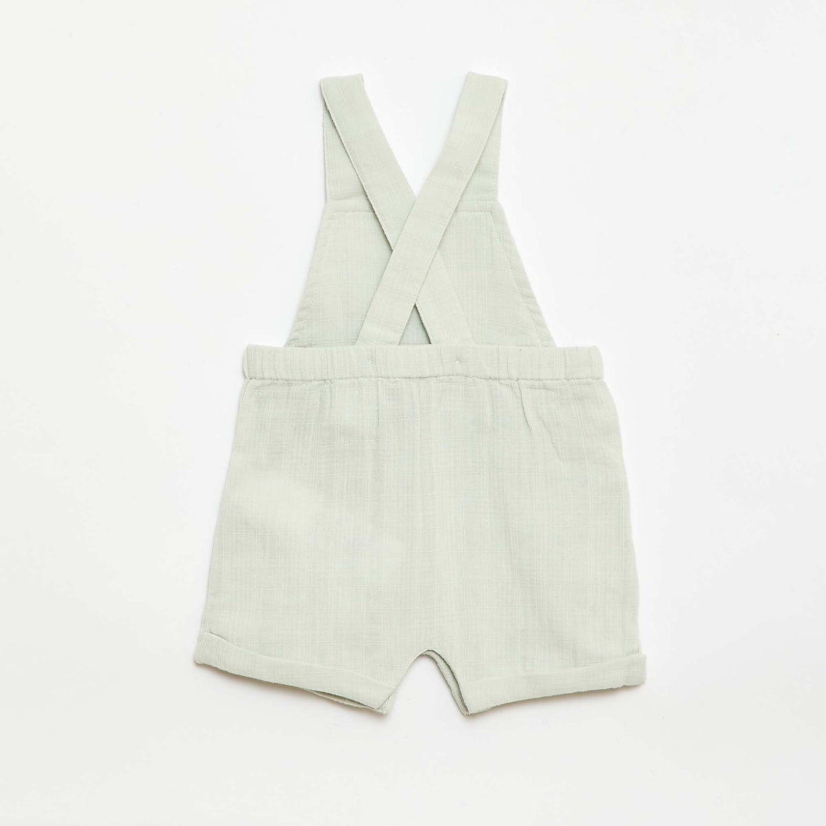 Combinaison short en double gaze de coton BLEU