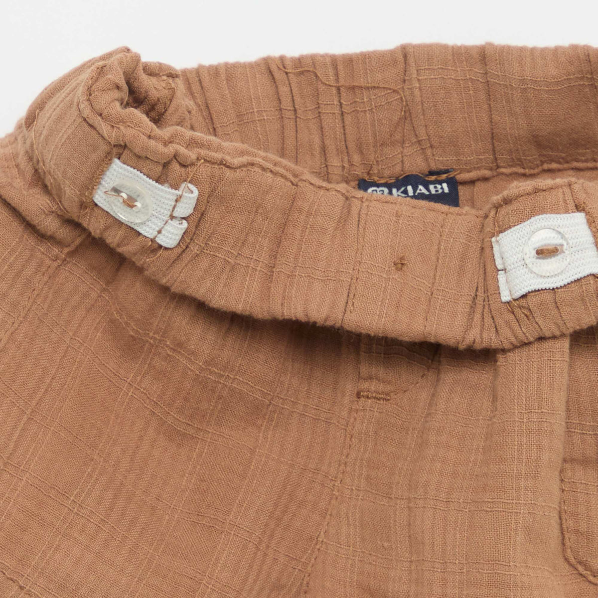 Short en coton avec 2 poches plaquées MARRON