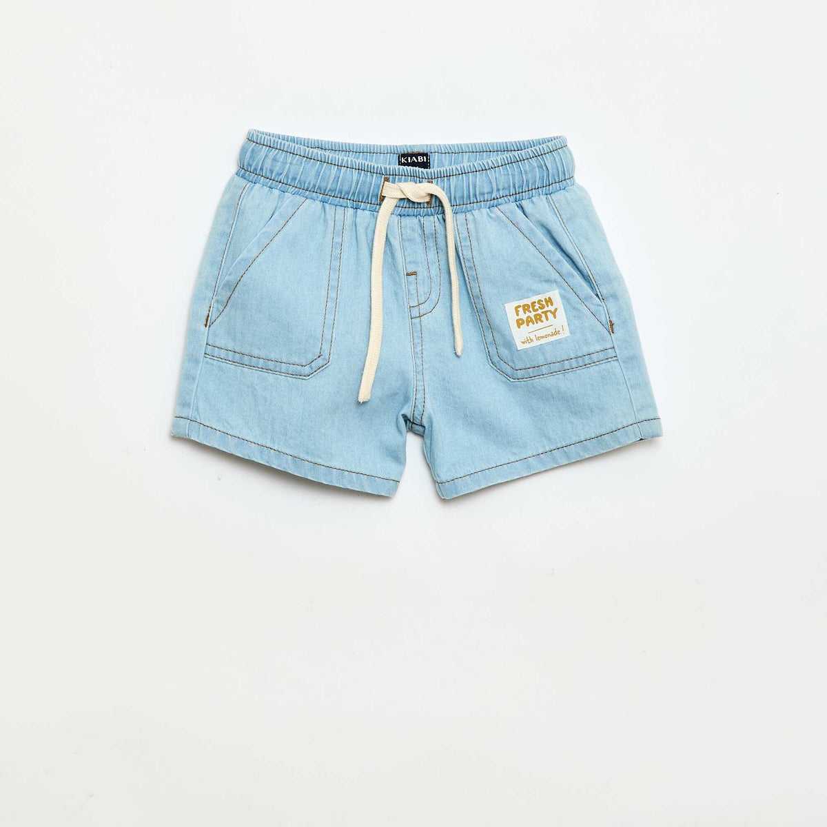 Short en denim avec 2 grandes poches BLEU