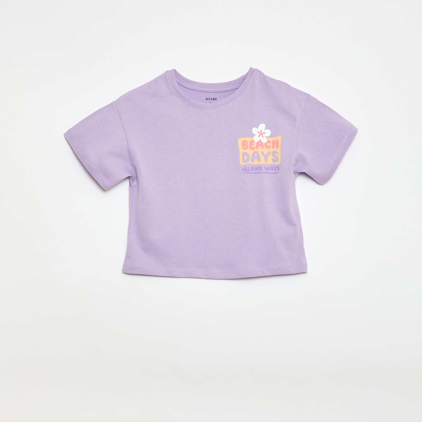 T-shirt coupe loose imprimé dos & poitrine VIOLET