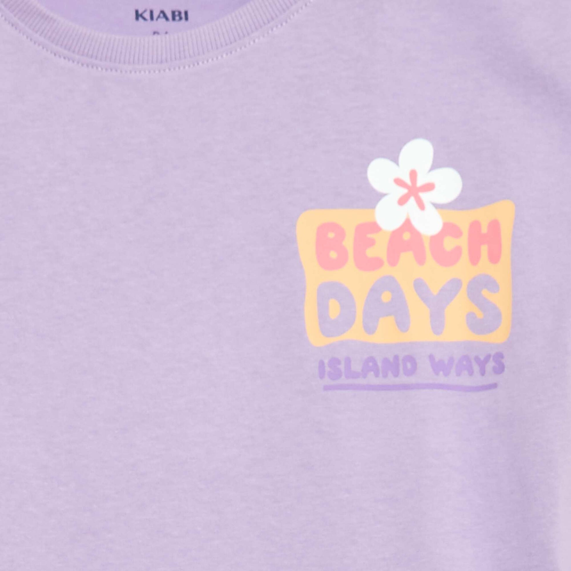 T-shirt coupe loose imprimé dos & poitrine VIOLET