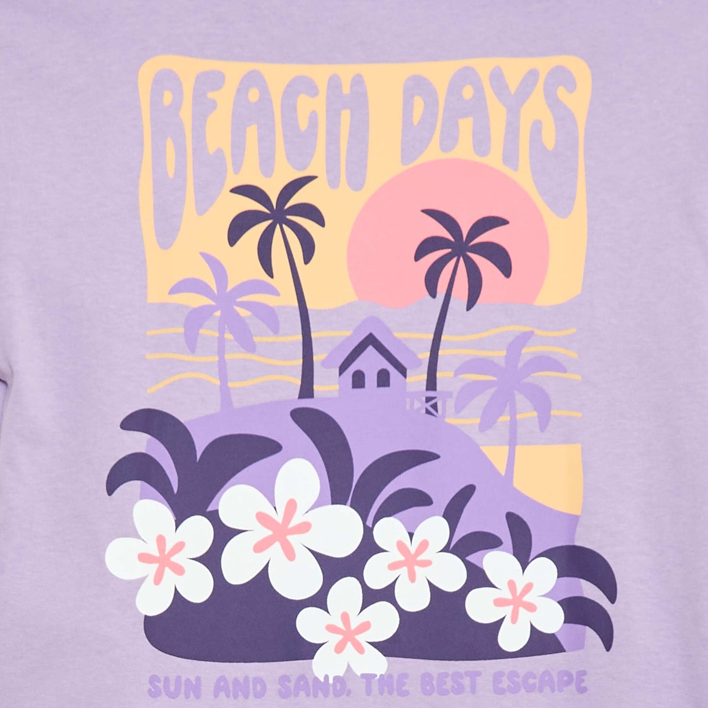 T-shirt coupe loose imprimé dos & poitrine VIOLET