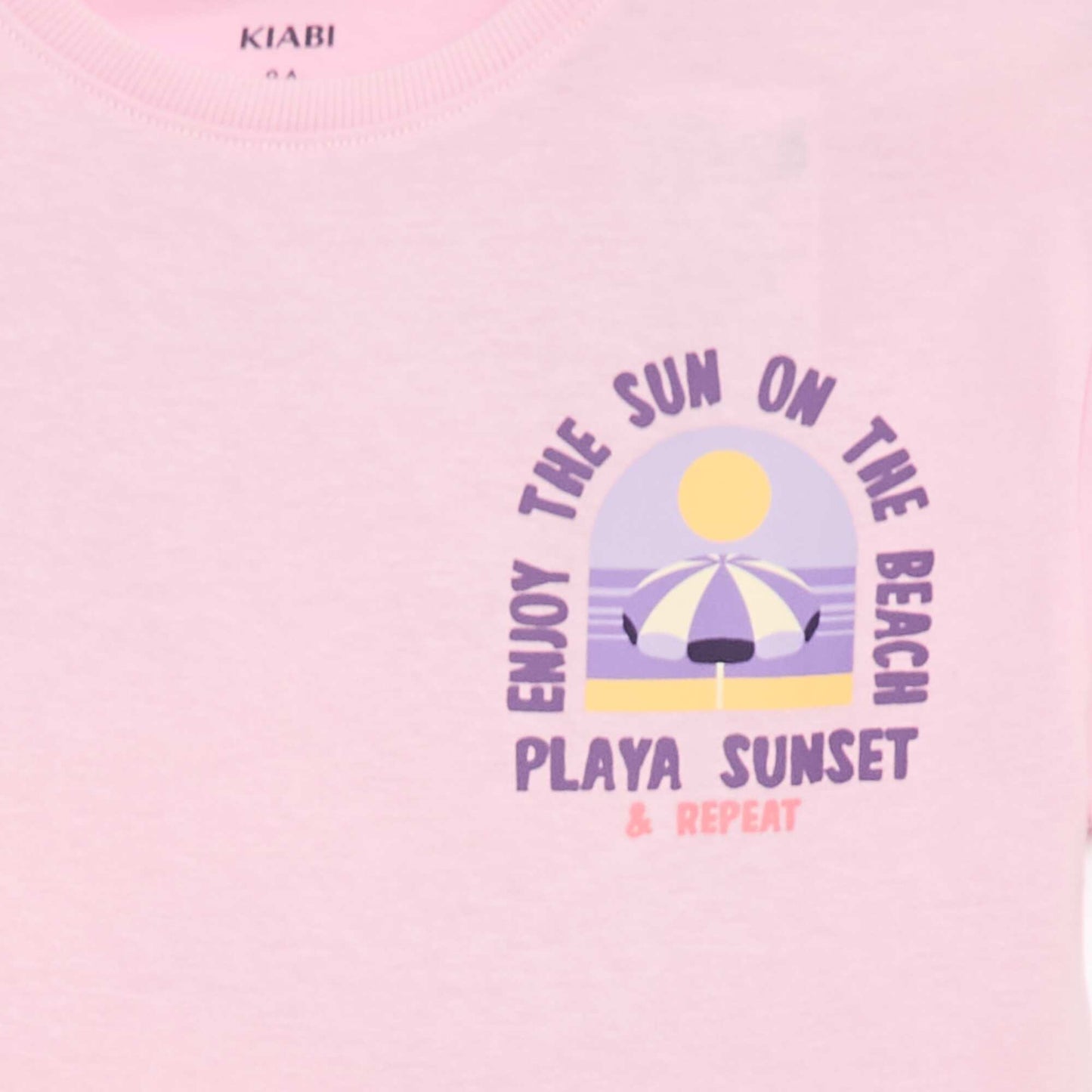 T-shirt coupe loose imprimé dos & poitrine ROSE