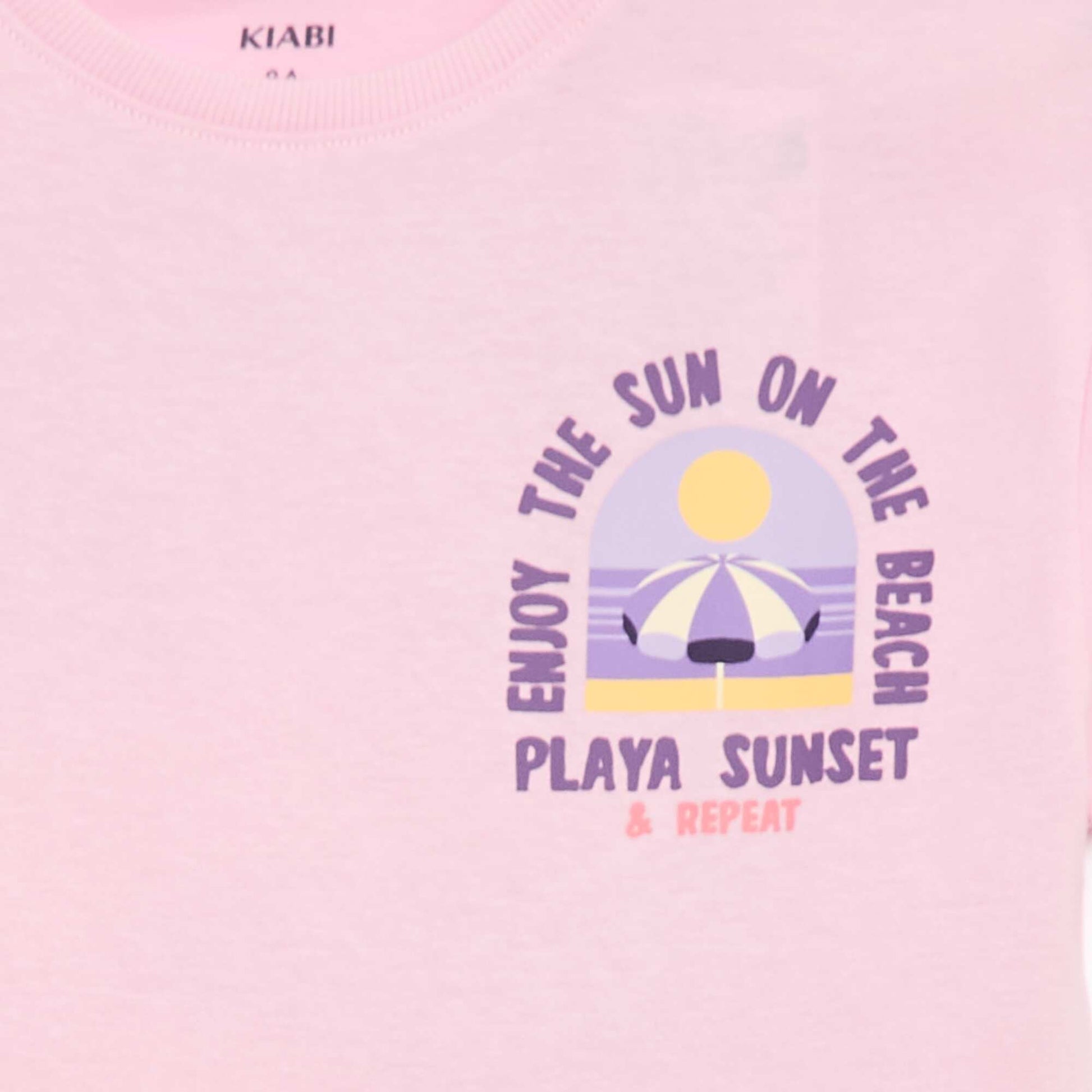 T-shirt coupe loose imprimé dos & poitrine ROSE