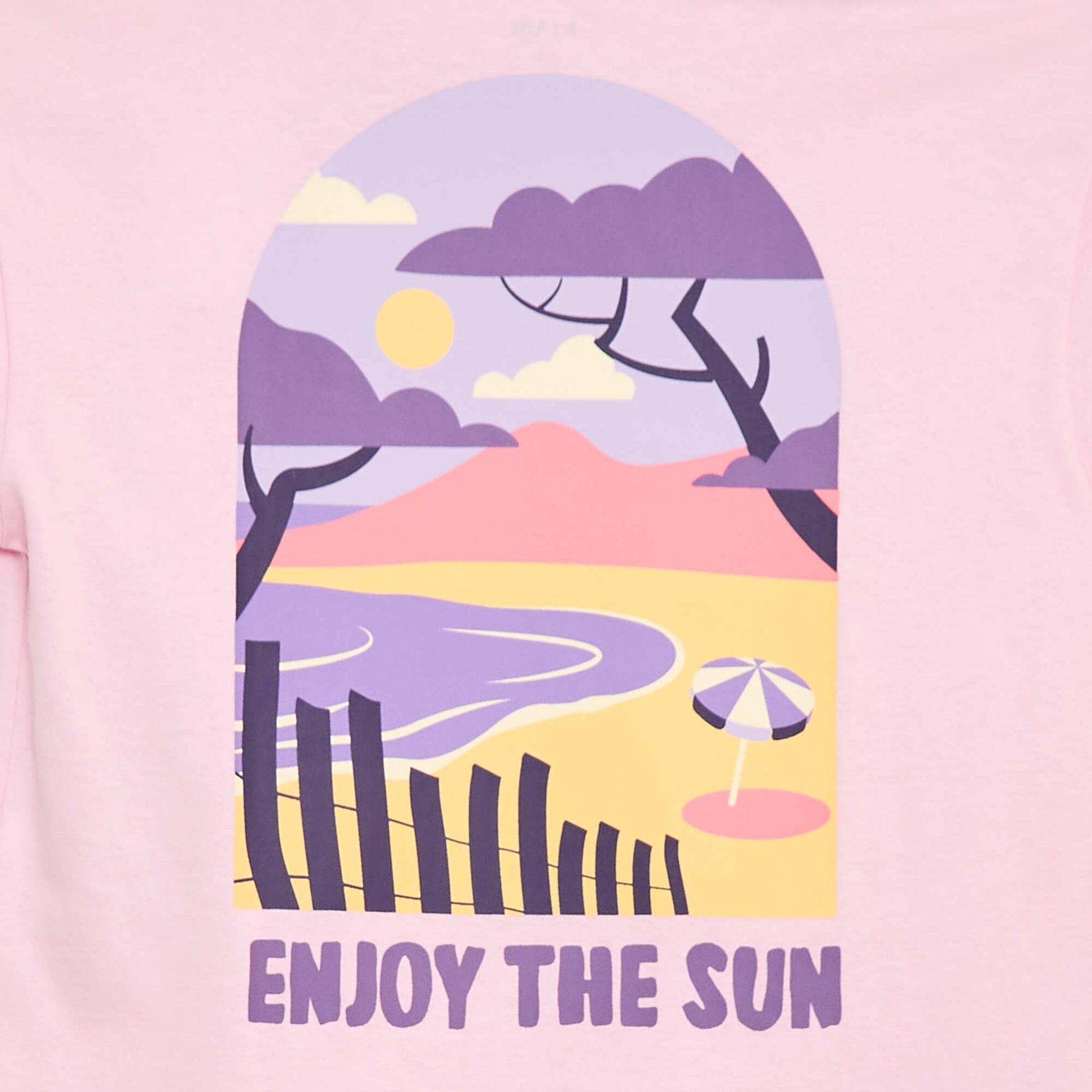 T-shirt coupe loose imprimé dos & poitrine ROSE